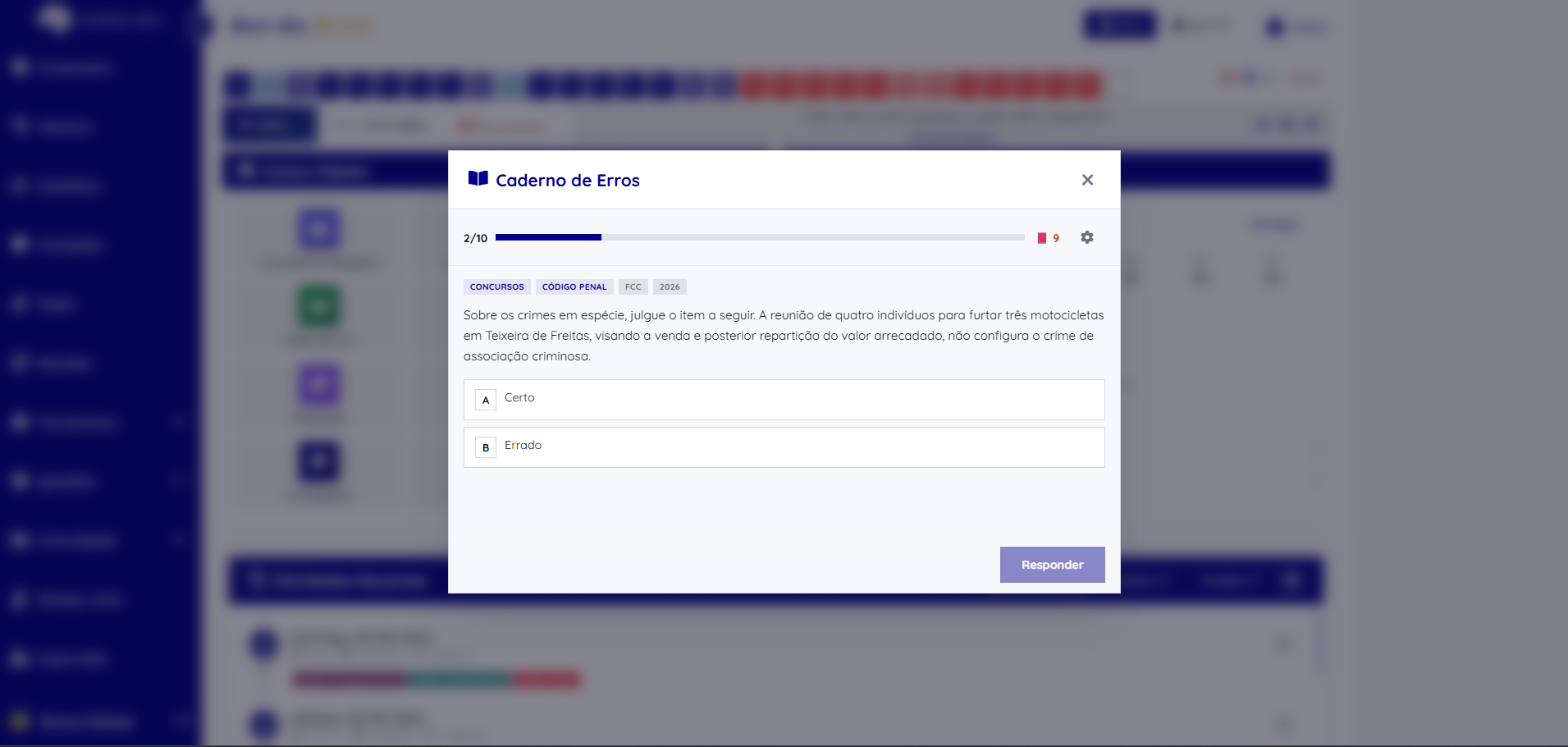 Caderno de Erros