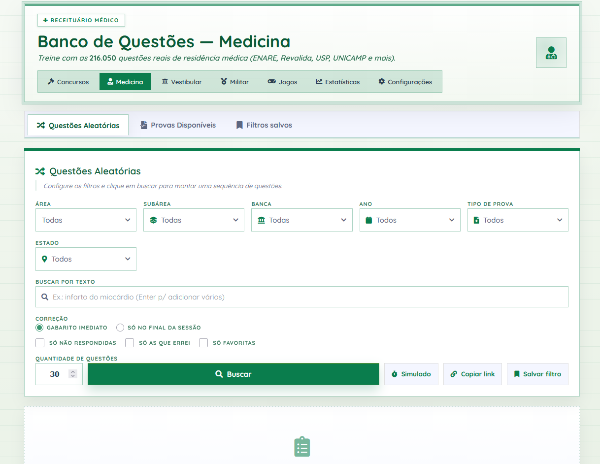 Questões de Medicina